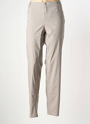 Pantalon slim tissage popeline taille normale gris STARK femme