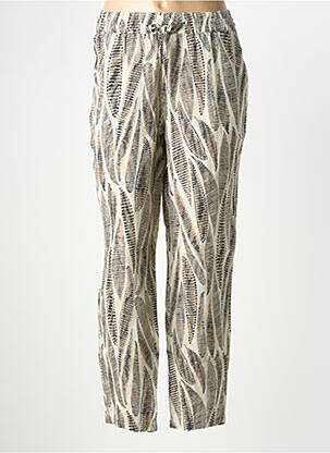 Pantalon droit taille élastique taille normale beige STARK femme