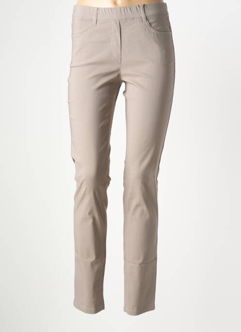 Pantalon slim taille élastique taille normale gris STARK femme