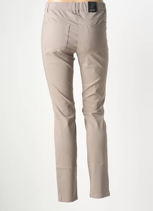 Pantalon slim taille élastique taille normale gris STARK femme