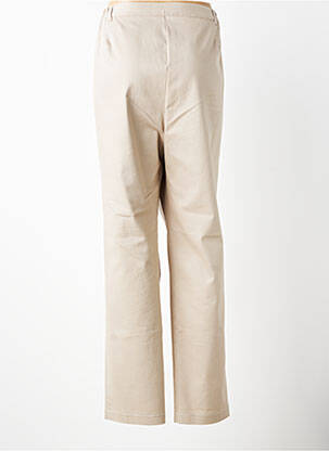 Pantalon slim tissage popeline taille normale beige TELMAIL femme