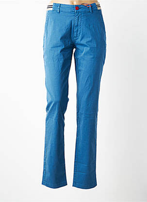 Pantalon chino stretch taille normale bleu DELAHAYE homme