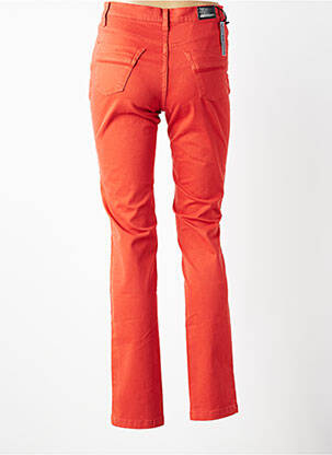 Pantalon slim tissage popeline taille normale orange WALTRON femme