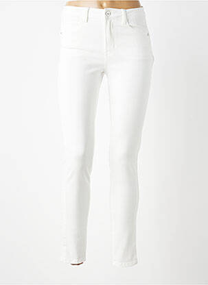 Jeans skinny tissage brut taille normale blanc C'EST BEAU LA VIE femme