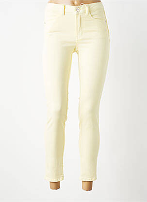 Jeans skinny tissage brut taille normale jaune C'EST BEAU LA VIE femme