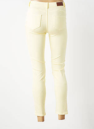 Jeans skinny tissage brut taille normale jaune C'EST BEAU LA VIE femme
