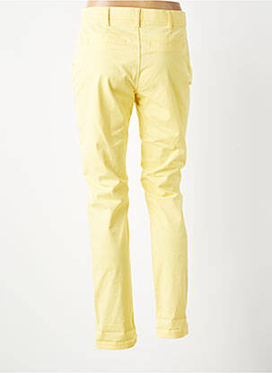 Pantalon chino tissage popeline taille normale jaune C'EST BEAU LA VIE femme
