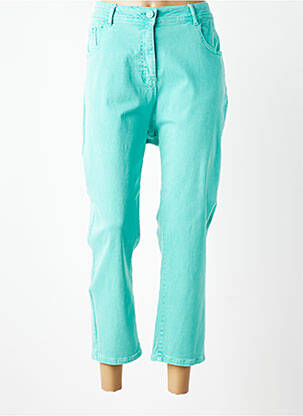 Pantalon 7/8 stretch taille normale bleu GRIFFON femme