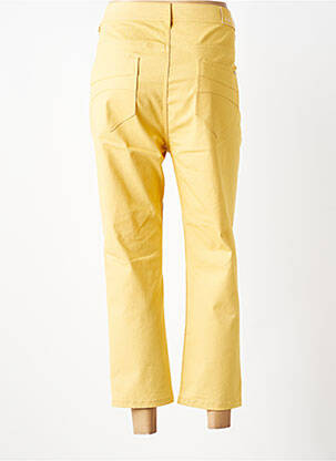Pantacourt stretch taille normale jaune GRIFFON femme