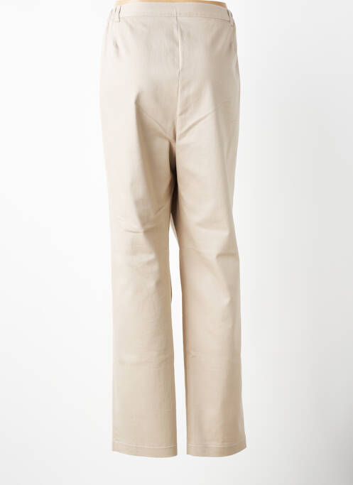 Pantalon slim tissage popeline taille normale beige TELMAIL femme