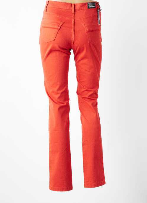 Pantalon slim tissage popeline taille normale orange WALTRON femme