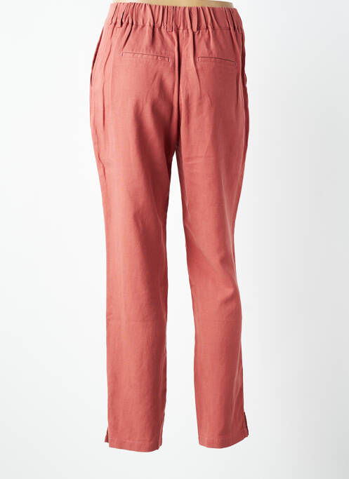 Pantalon chino tissage popeline taille normale rose C'EST BEAU LA VIE femme