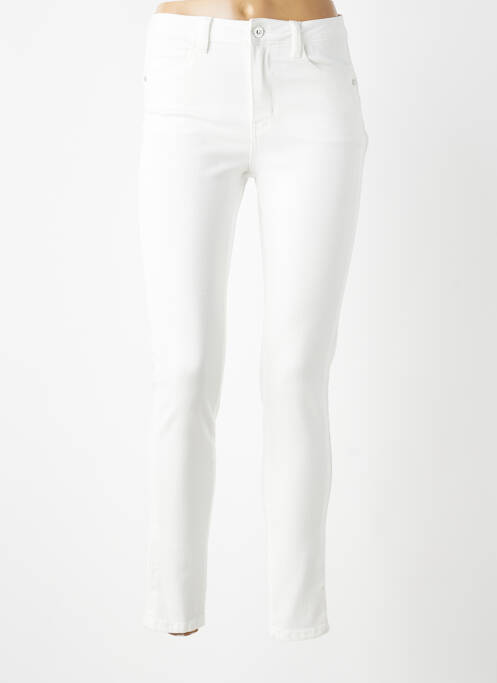 Jeans skinny tissage brut taille normale blanc C'EST BEAU LA VIE femme