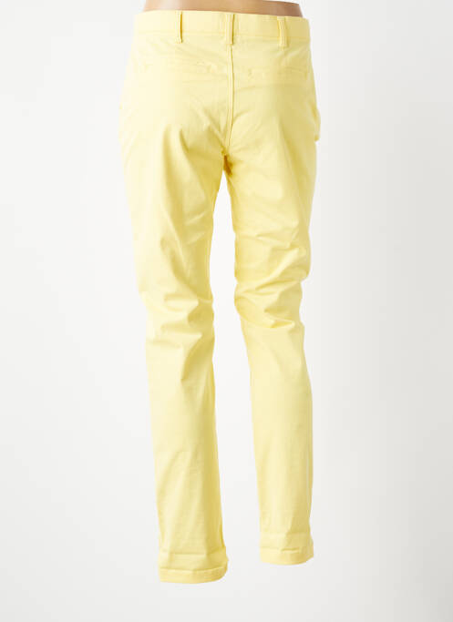 Pantalon chino tissage popeline taille normale jaune C'EST BEAU LA VIE femme