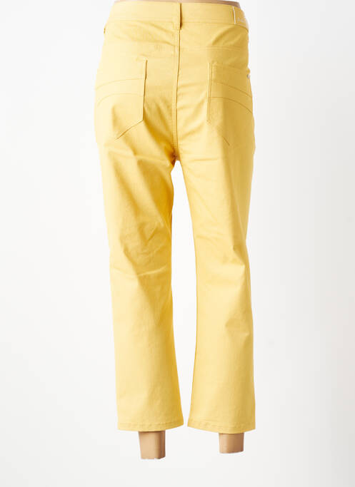 Pantacourt stretch taille normale jaune GRIFFON femme