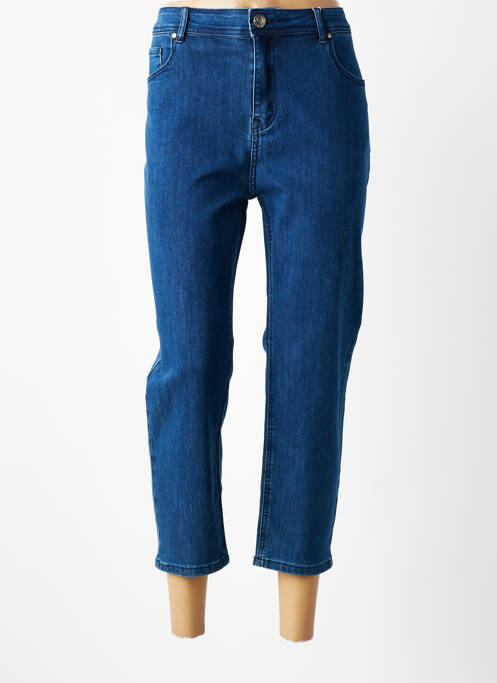 Pantacourt stretch taille normale bleu GRIFFON femme