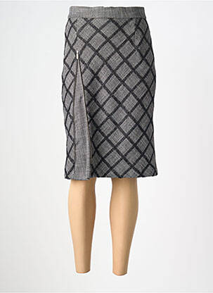 Jupe mi-longue taille normale gris FRANCE RIVOIRE femme