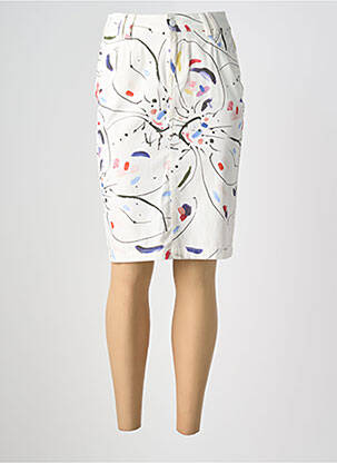 Jupe mi-longue taille normale blanc FRANCE RIVOIRE femme