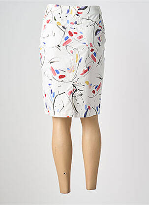 Jupe mi-longue taille normale blanc FRANCE RIVOIRE femme