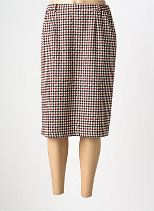 Jupe mi-longue taille normale beige PLURIELLES femme