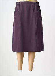 Jupe mi-longue coupe droite violet PLURIELLES femme
