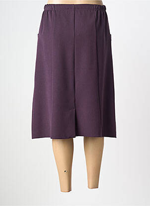 Jupe mi-longue coupe droite violet PLURIELLES femme