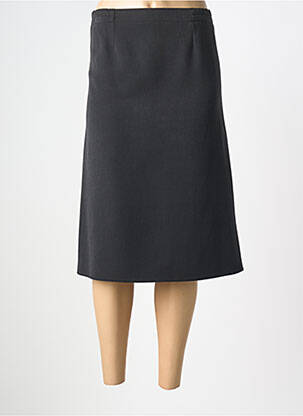 Jupe mi-longue coupe droite noir PLURIELLES femme