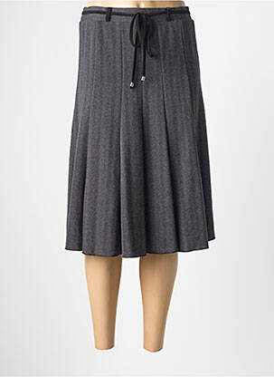 Jupe mi-longue coupe droite gris PLURIELLES femme