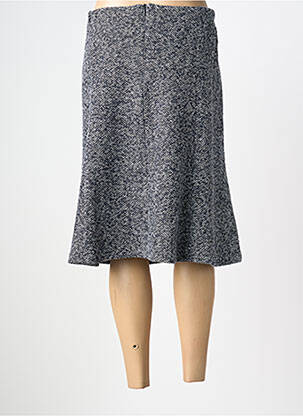 Jupe mi-longue coupe droite bleu PLURIELLES femme