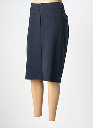 Jupe mi-longue stretch bleu PLURIELLES femme
