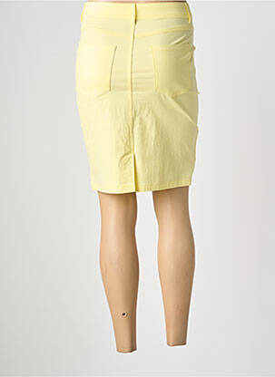 Jupe mi-longue taille normale jaune PLURIELLES femme