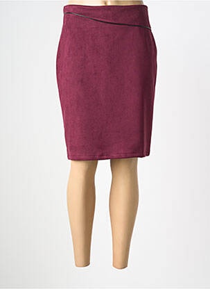 Jupe mi-longue taille normale violet PLURIELLES femme