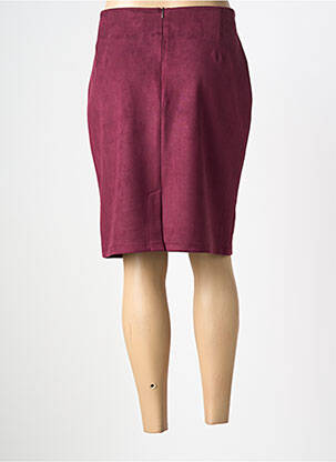 Jupe mi-longue stretch violet PLURIELLES femme