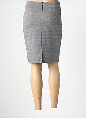 Jupe mi-longue stretch gris PLURIELLES femme