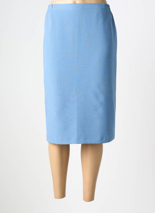 Jupe mi-longue stretch bleu FRANCE RIVOIRE femme