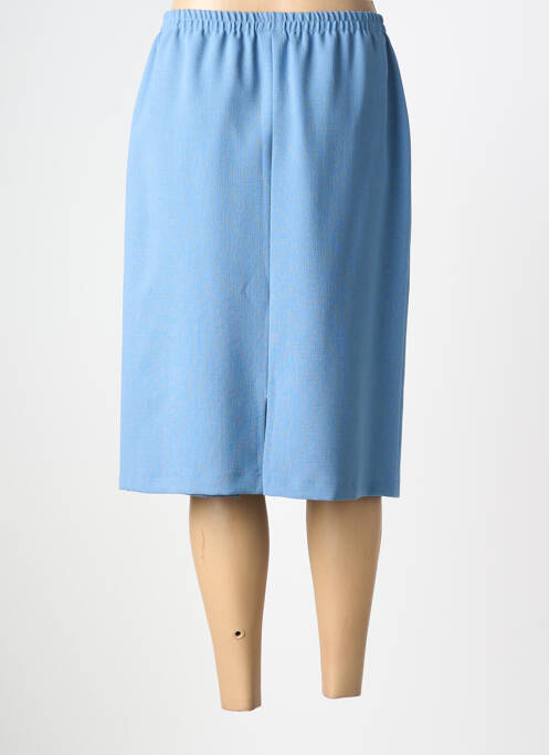 Jupe mi-longue stretch bleu FRANCE RIVOIRE femme
