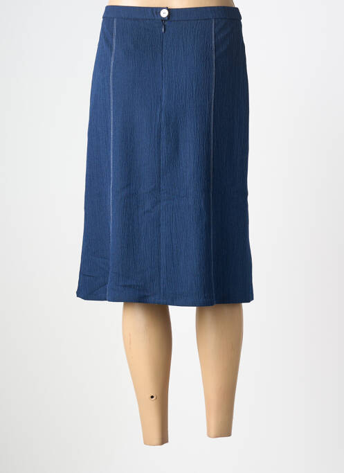 Jupe mi-longue stretch bleu FRANCE RIVOIRE femme