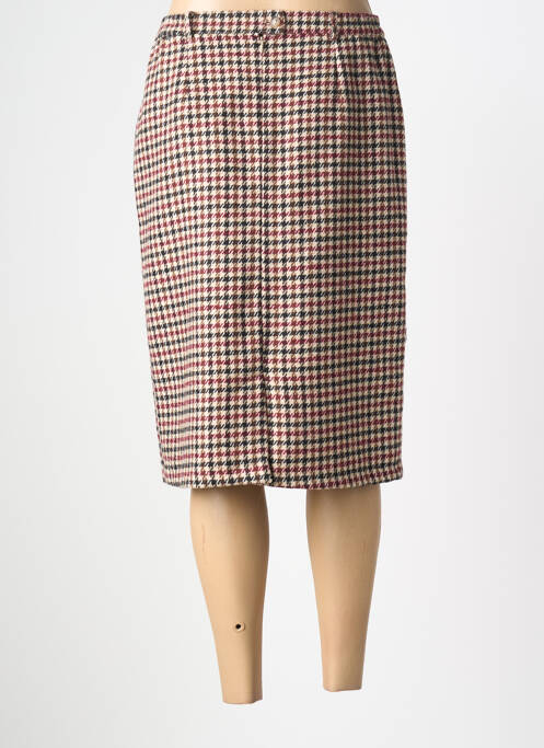 Jupe mi-longue taille normale beige PLURIELLES femme