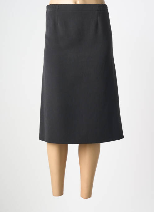 Jupe mi-longue coupe droite noir PLURIELLES femme