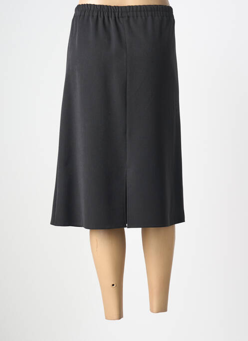 Jupe mi-longue coupe droite noir PLURIELLES femme