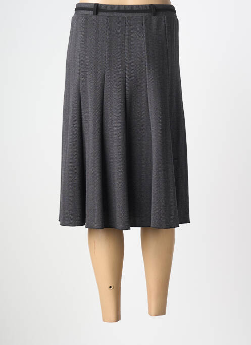Jupe mi-longue coupe droite gris PLURIELLES femme