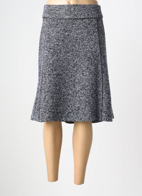 Jupe mi-longue coupe droite bleu PLURIELLES femme