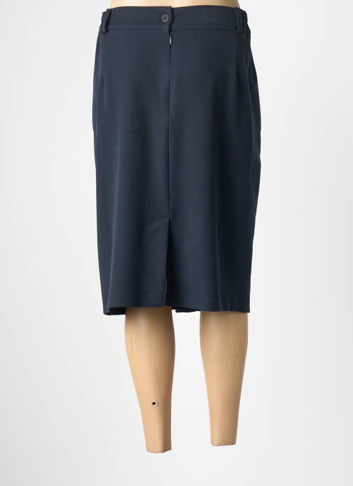 Jupe mi-longue coupe droite bleu PLURIELLES femme