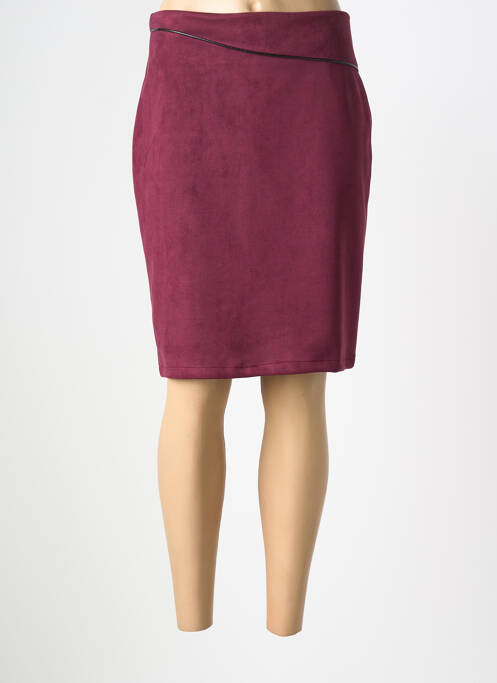 Jupe mi-longue taille normale violet PLURIELLES femme
