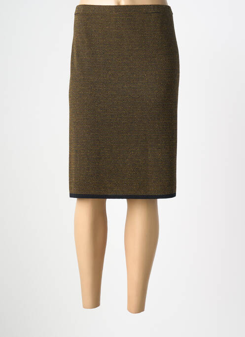 Jupe mi-longue coupe droite noir PLURIELLES femme