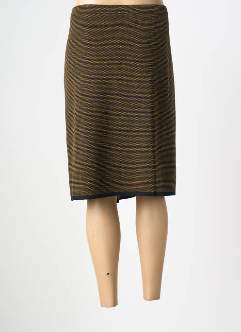 Jupe mi-longue coupe droite noir PLURIELLES femme