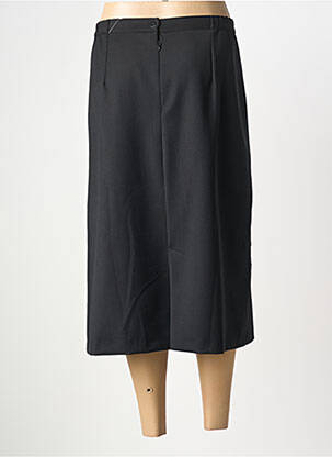 Jupe mi-longue coupe droite noir GEVANA femme