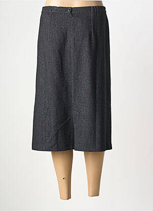 Jupe mi-longue coupe droite noir GEVANA femme