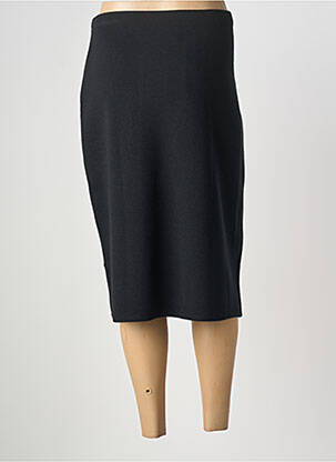 Jupe mi-longue stretch noir GEVANA femme