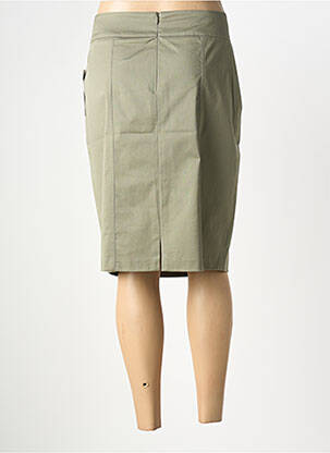 Jupe mi-longue stretch vert GEVANA femme